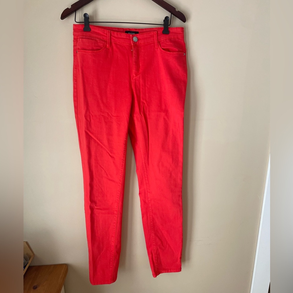 Reitmans R Jeans Mid Rise Red Orange Jeans Size 28